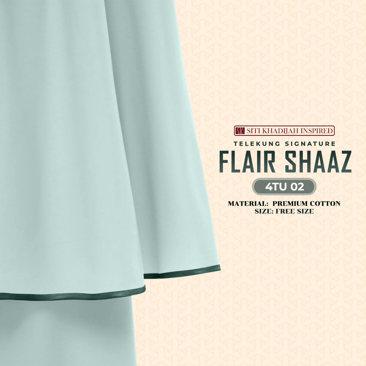 Telekung Siti Khadijah Inspired Signature Flair Shaaz - FREE Woven bag (4TU)
