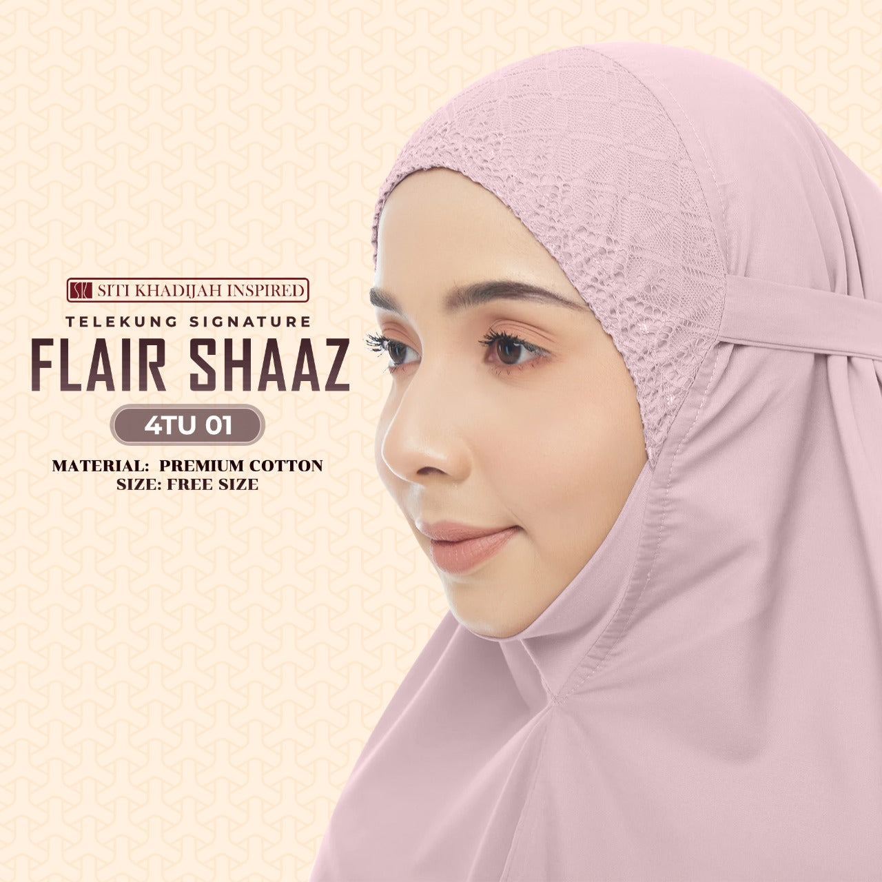 Telekung Siti Khadijah Inspired Signature Flair Shaaz - FREE Woven bag (4TU)