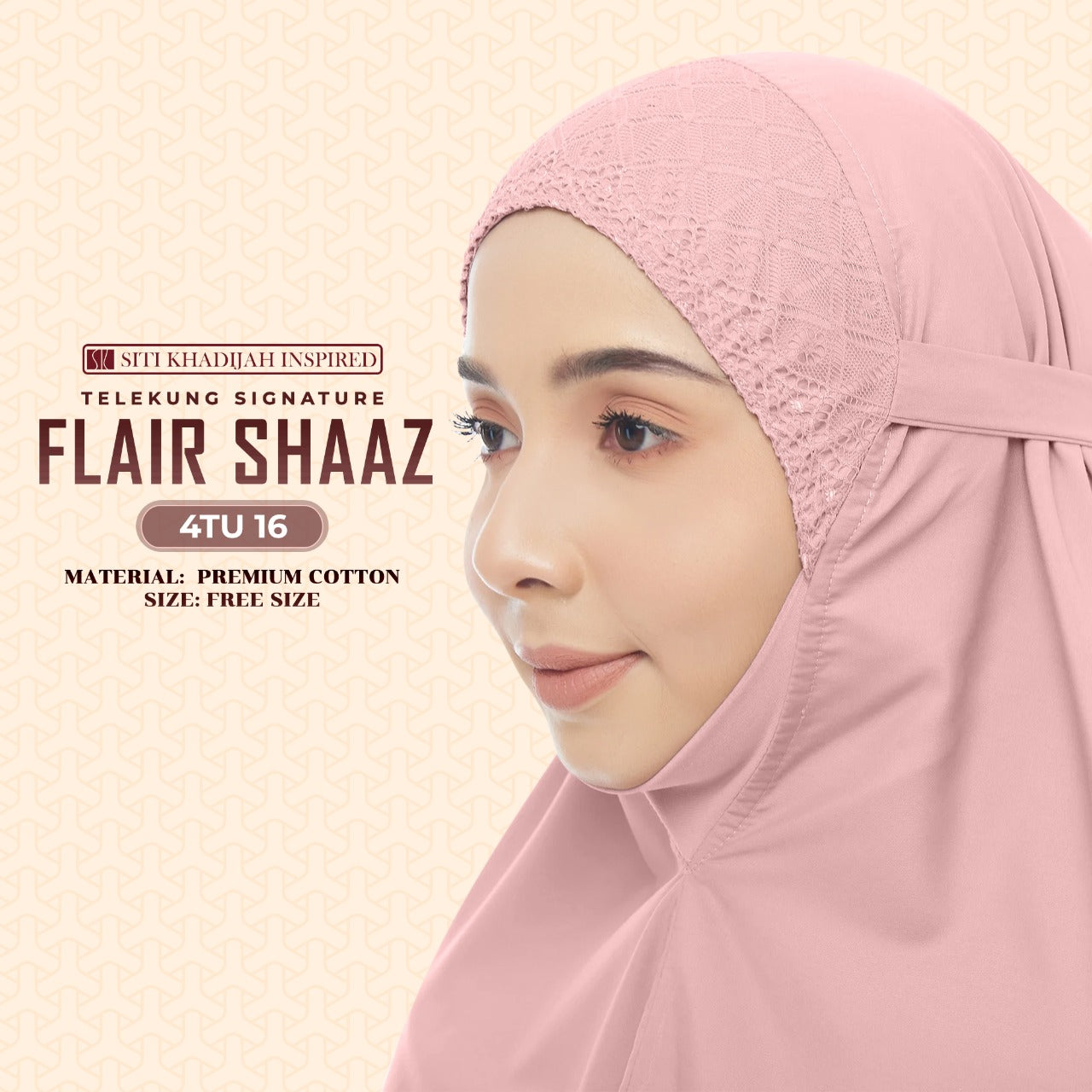 Telekung Siti Khadijah Inspired Signature Flair Shaaz - FREE Woven bag (4TU)