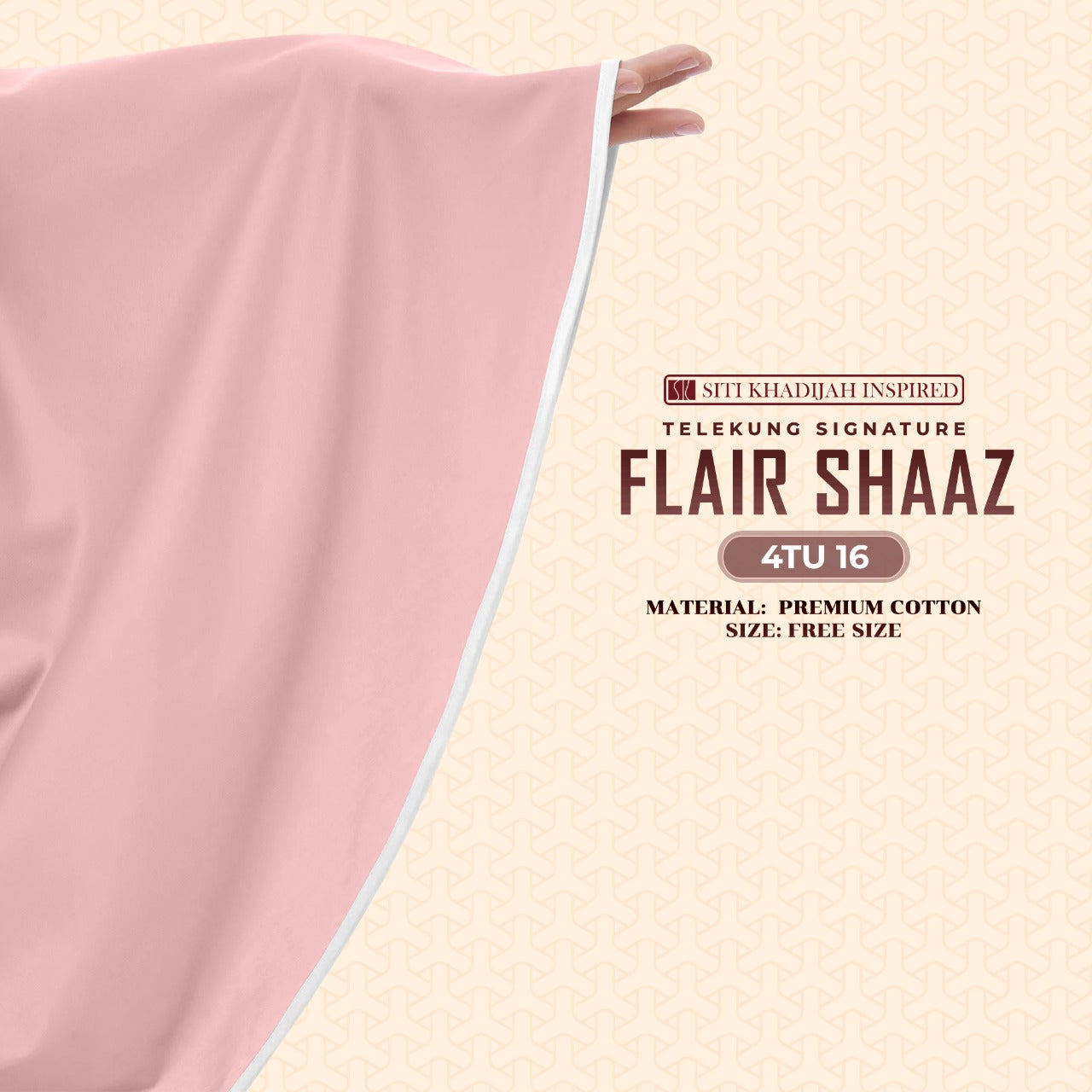 Telekung Siti Khadijah Inspired Signature Flair Shaaz - FREE Woven bag (4TU)