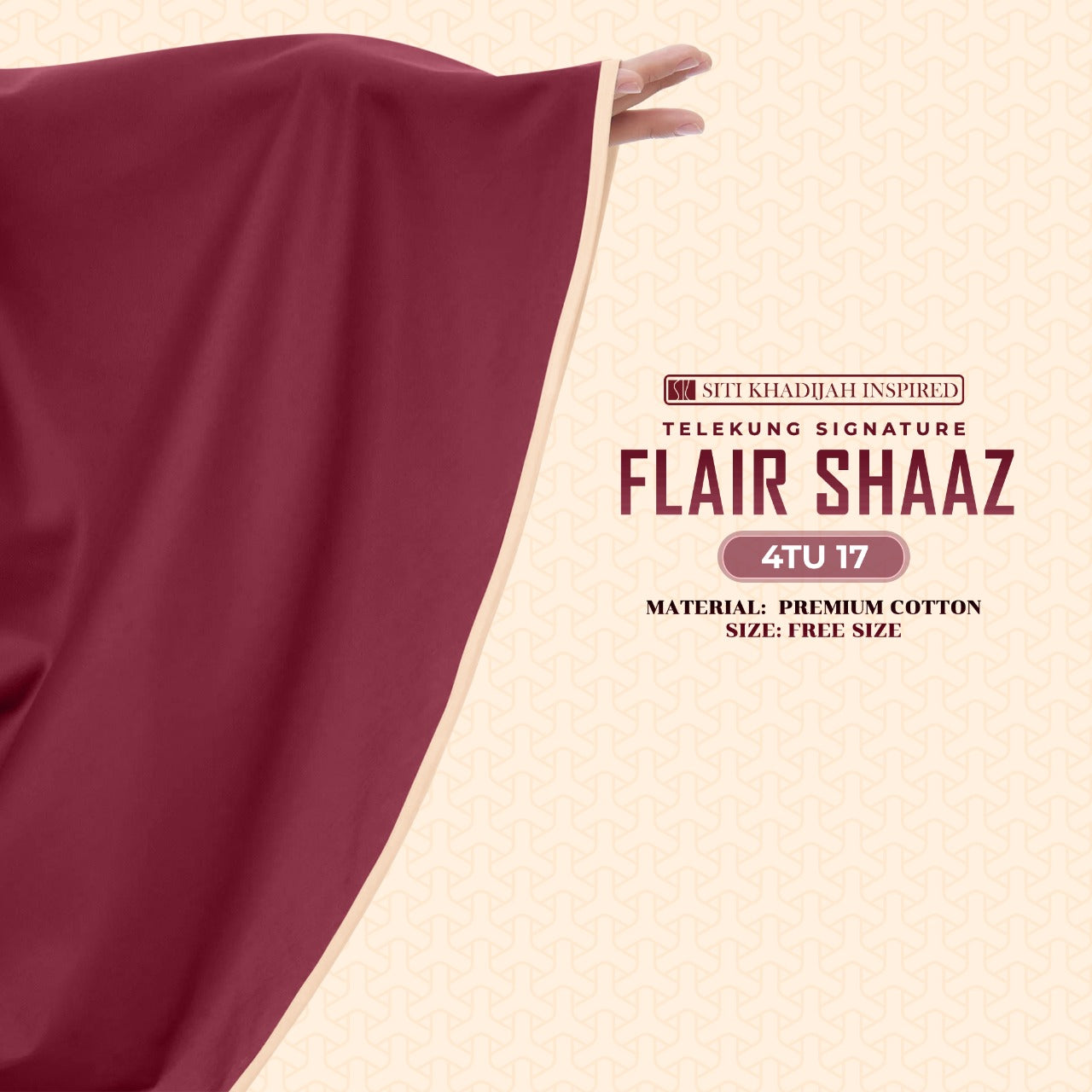 Telekung Siti Khadijah Inspired Signature Flair Shaaz - FREE Woven bag (4TU)