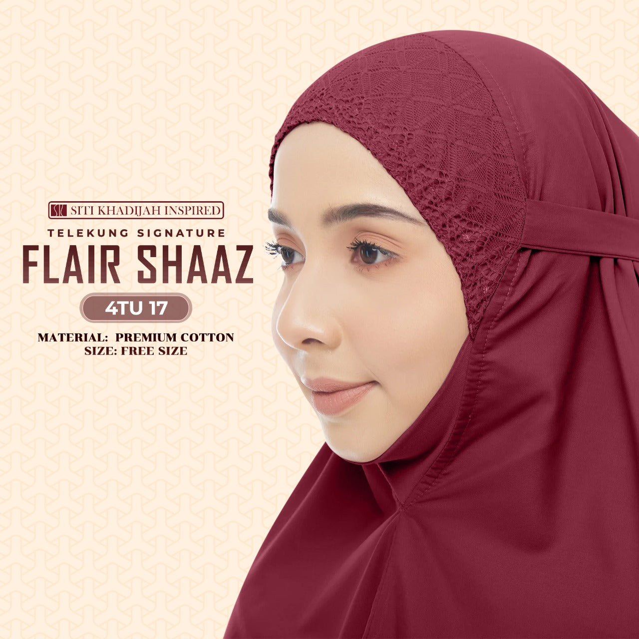 Telekung Siti Khadijah Inspired Signature Flair Shaaz - FREE Woven bag (4TU)