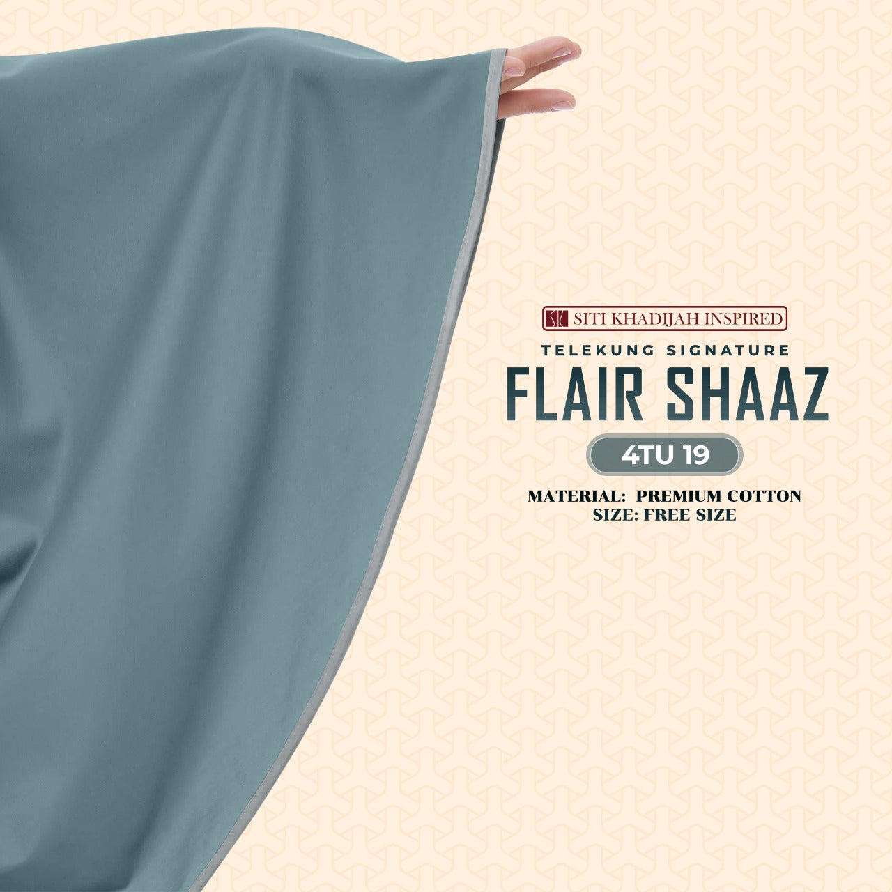Telekung Siti Khadijah Inspired Signature Flair Shaaz - FREE Woven bag (4TU)