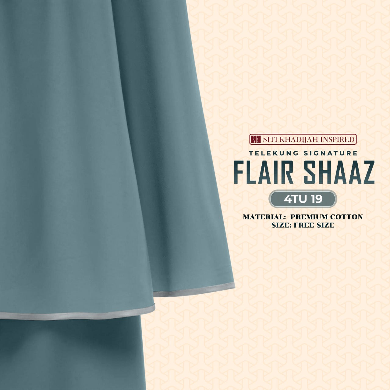 Telekung Siti Khadijah Inspired Signature Flair Shaaz - FREE Woven bag (4TU)