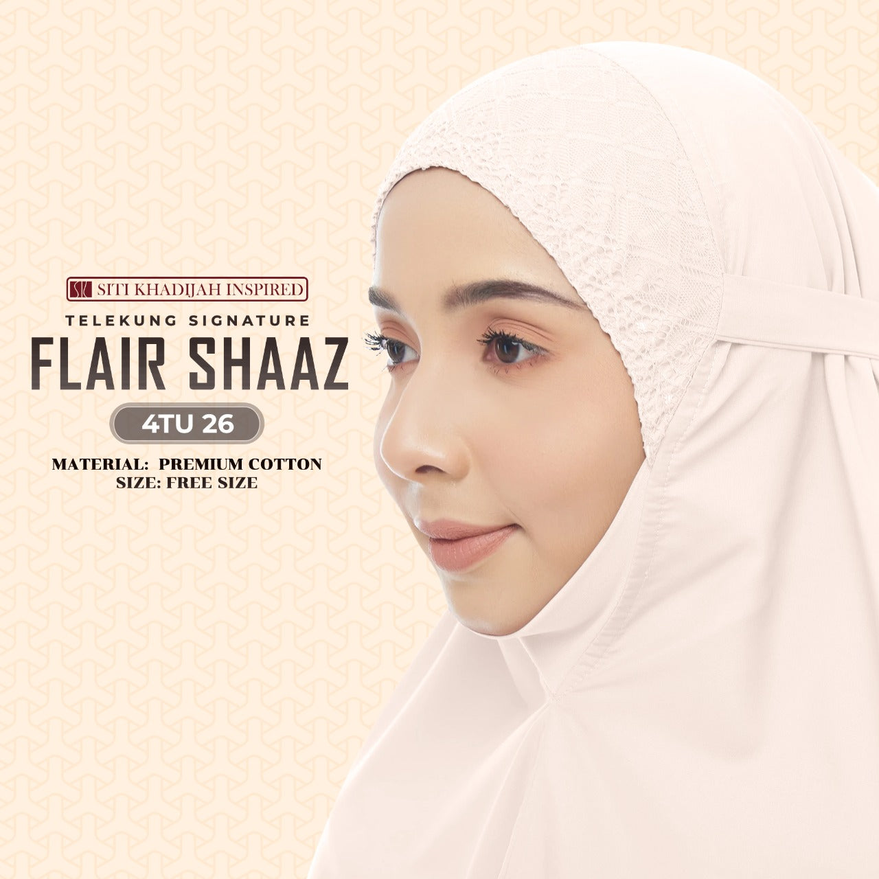 Telekung Siti Khadijah Inspired Signature Flair Shaaz - FREE Woven bag (4TU)