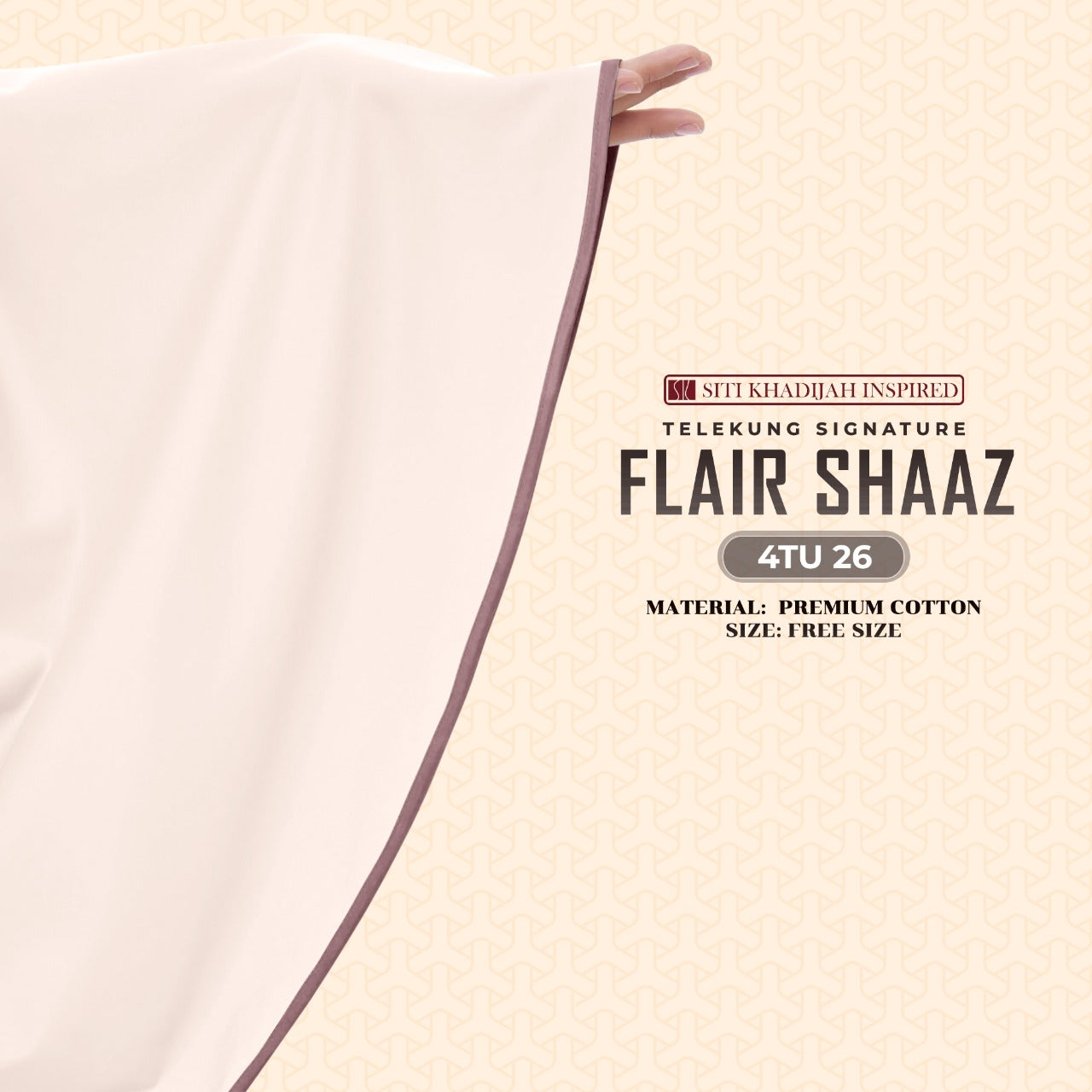 Telekung Siti Khadijah Inspired Signature Flair Shaaz - FREE Woven bag (4TU)