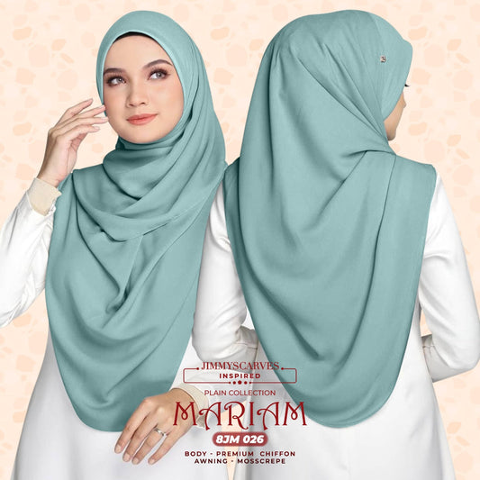 Jimmy Scarves Inspired Maryam Plain Square Instant Collection (8JM)