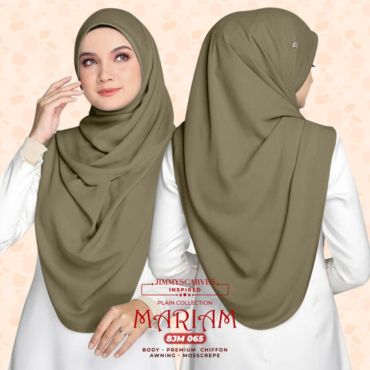Jimmy Scarves Inspired Maryam Plain Square Instant Collection (8JM)