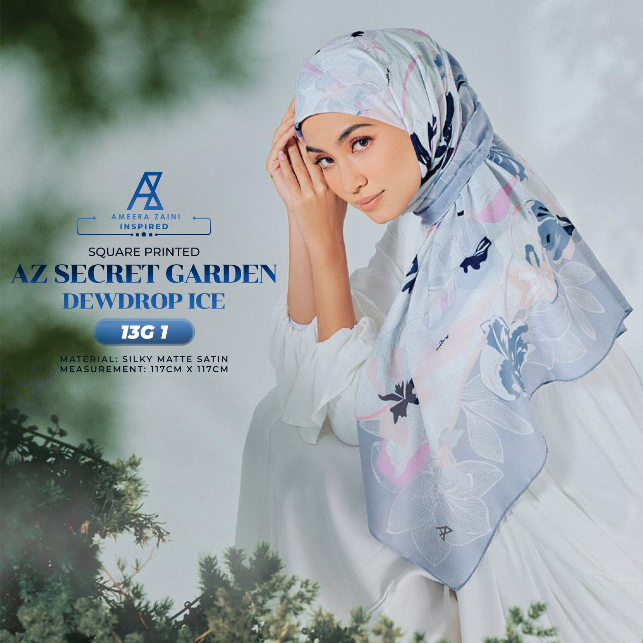 Ameera Zaini Inspired AZ SECRET GARDEN Square Collection (13G)