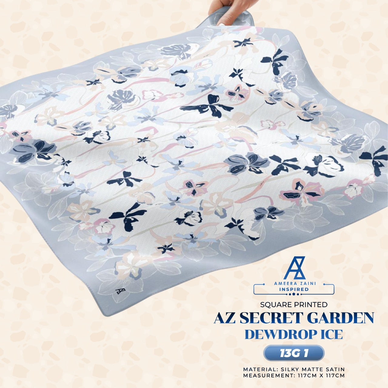 Ameera Zaini Inspired AZ SECRET GARDEN Square Collection (13G)