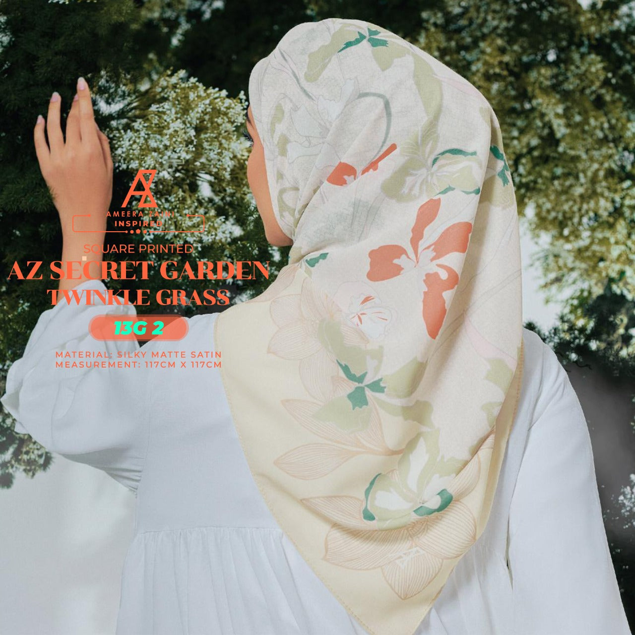 Ameera Zaini Inspired AZ SECRET GARDEN Square Collection (13G)