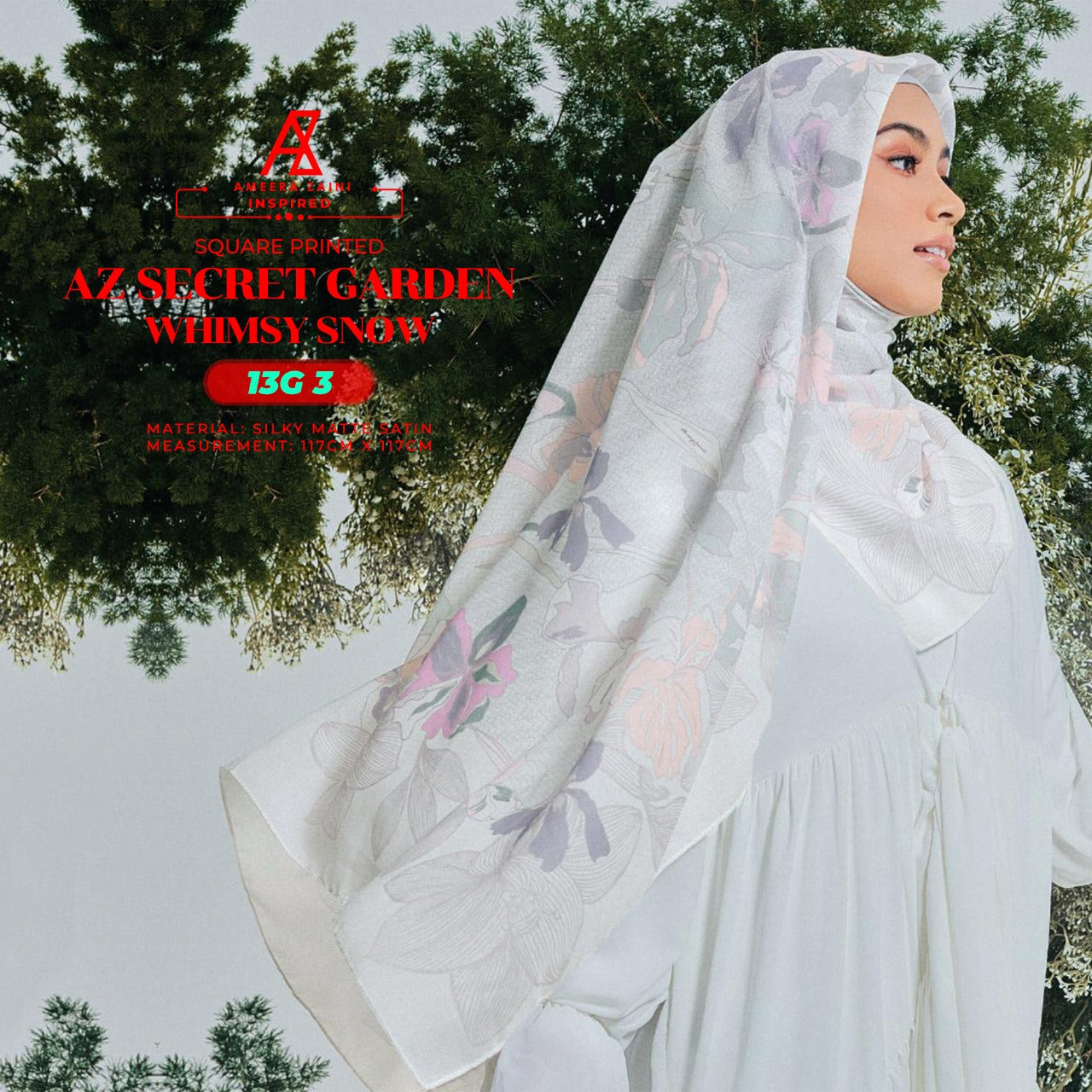 Ameera Zaini Inspired AZ SECRET GARDEN Square Collection (13G)