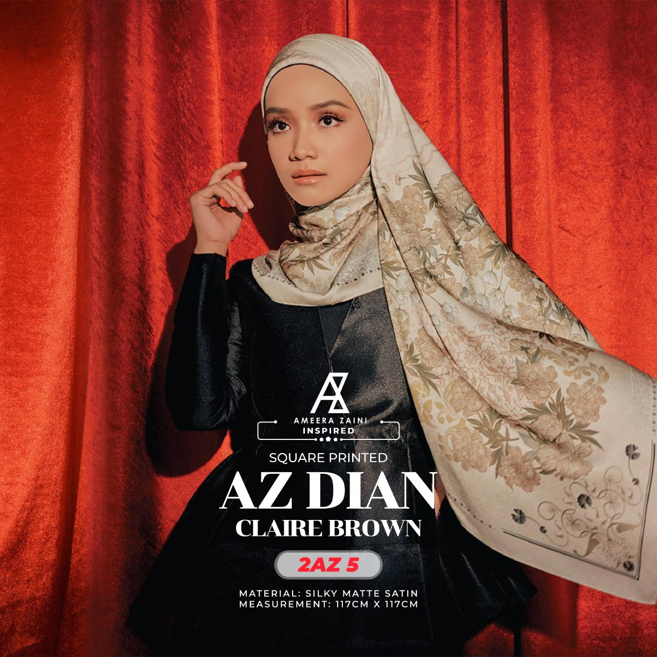 Ameera Zaini Inspired AZ DIAN FLORENTINE Square Collection (2AZ)