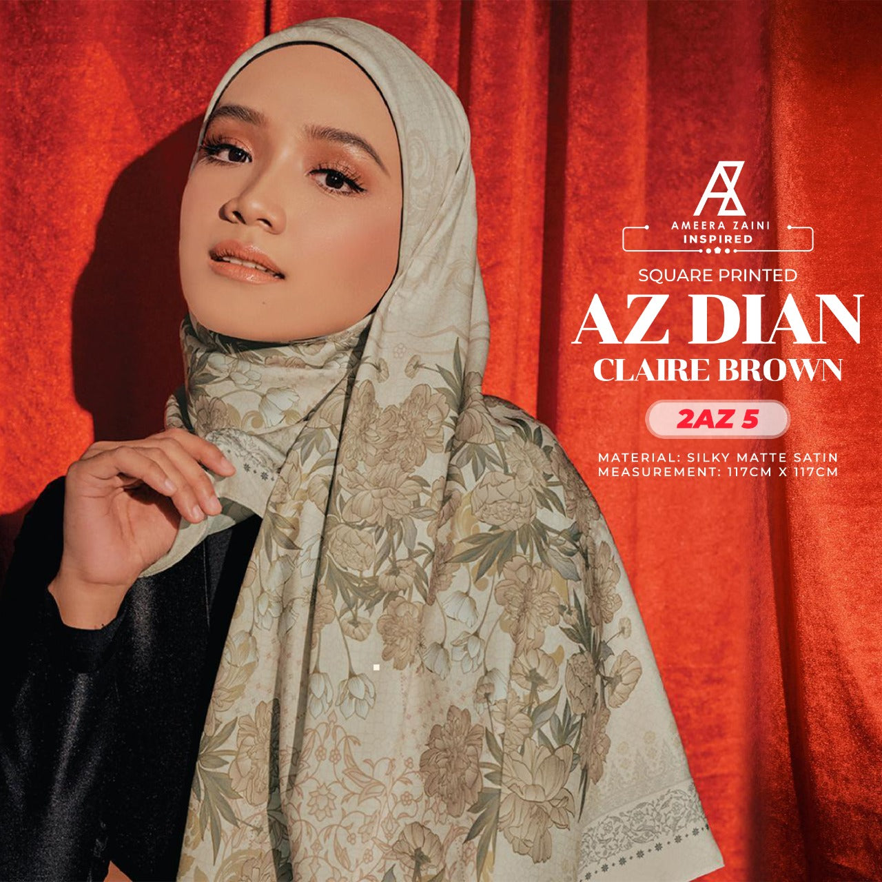 Ameera Zaini Inspired AZ DIAN FLORENTINE Square Collection (2AZ)