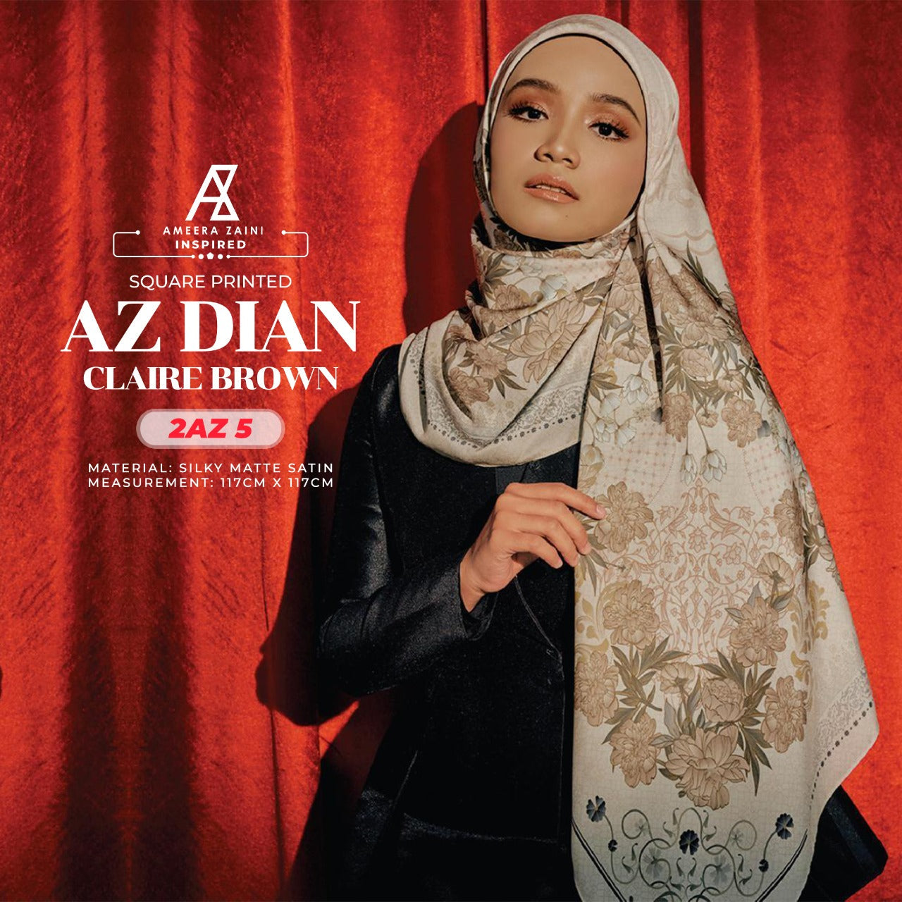 Ameera Zaini Inspired AZ DIAN FLORENTINE Square Collection (2AZ)