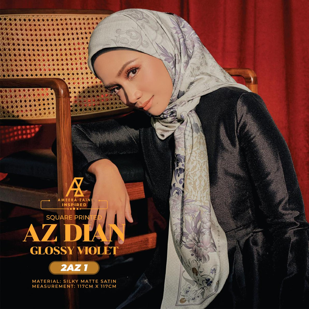 Ameera Zaini Inspired AZ DIAN FLORENTINE Square Collection (2AZ)