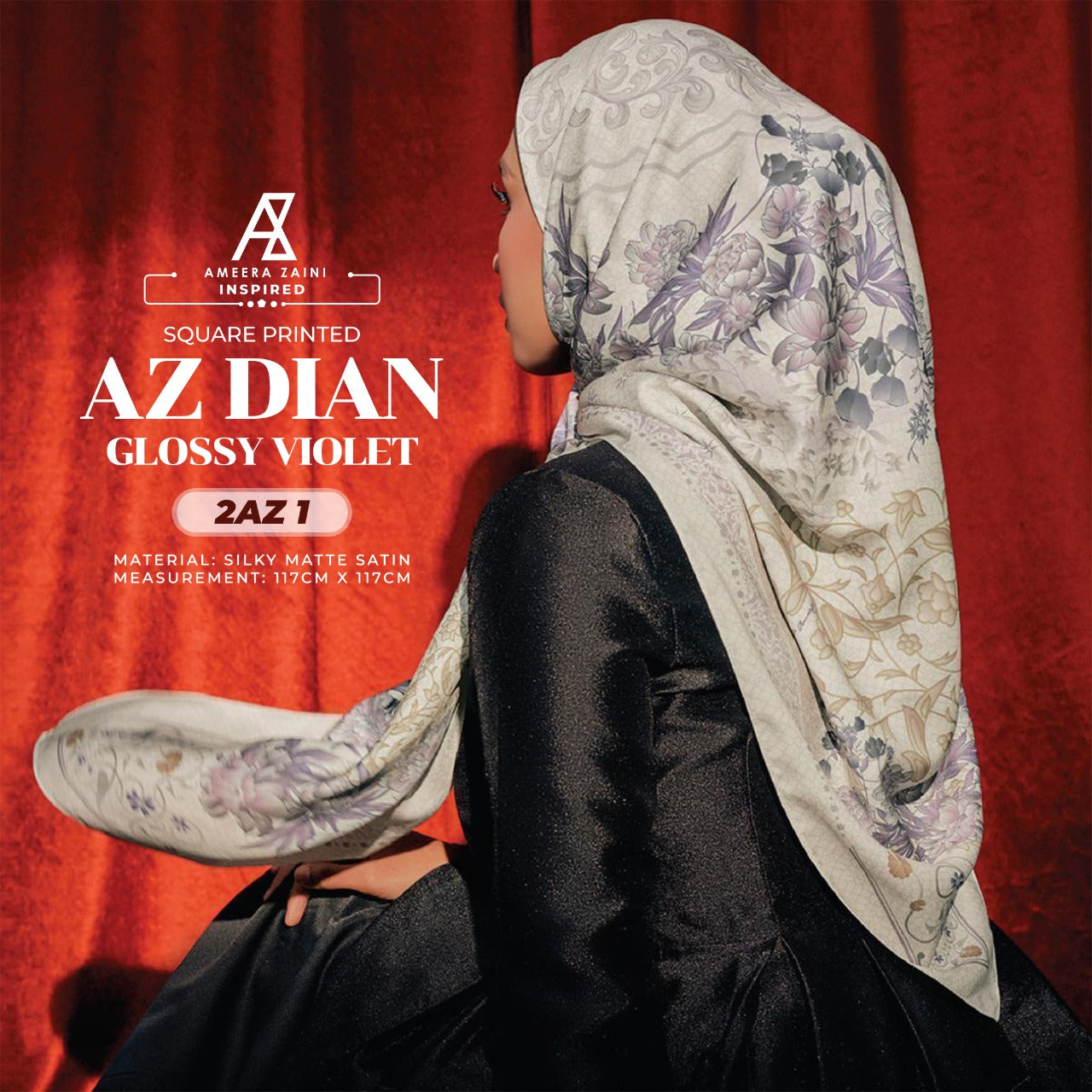 Ameera Zaini Inspired AZ DIAN FLORENTINE Square Collection (2AZ)