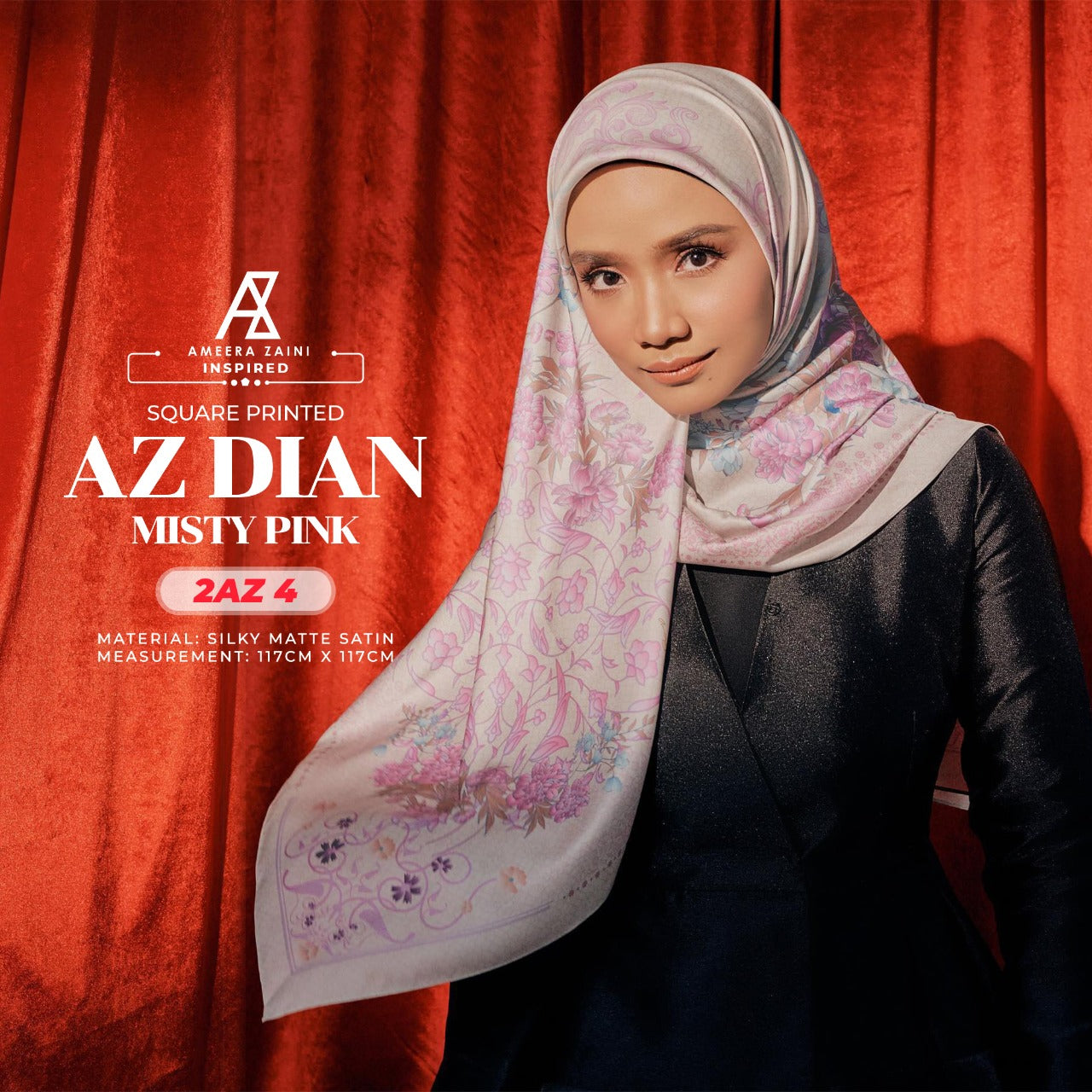 Ameera Zaini Inspired AZ DIAN FLORENTINE Square Collection (2AZ)