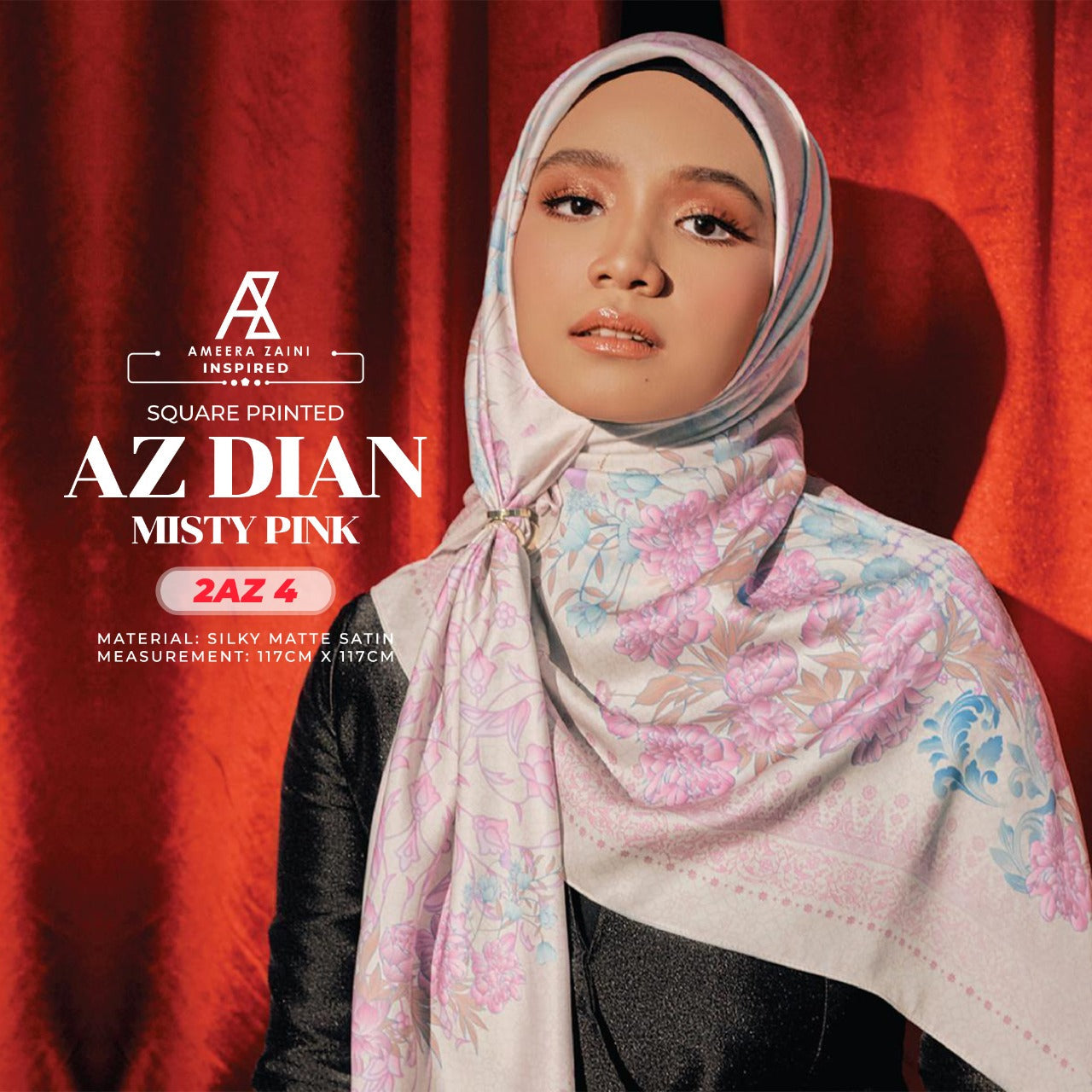 Ameera Zaini Inspired AZ DIAN FLORENTINE Square Collection (2AZ)