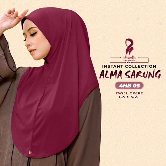 Hyat Inspired Instant Alma Sarung Plain Collection (4HB)