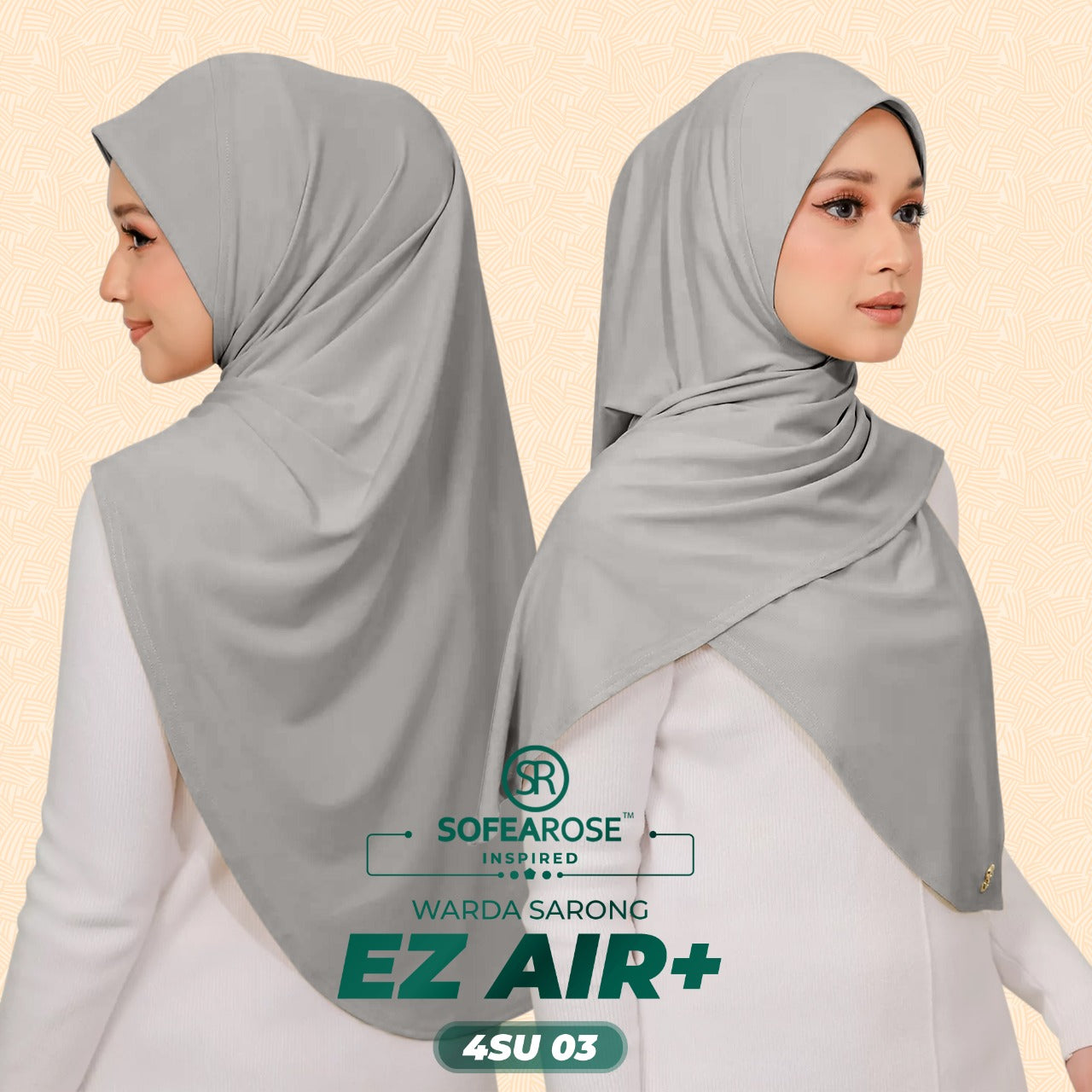 Sofearose Inspired Warda Sarong Series Instant Plain Collection (4SU)
