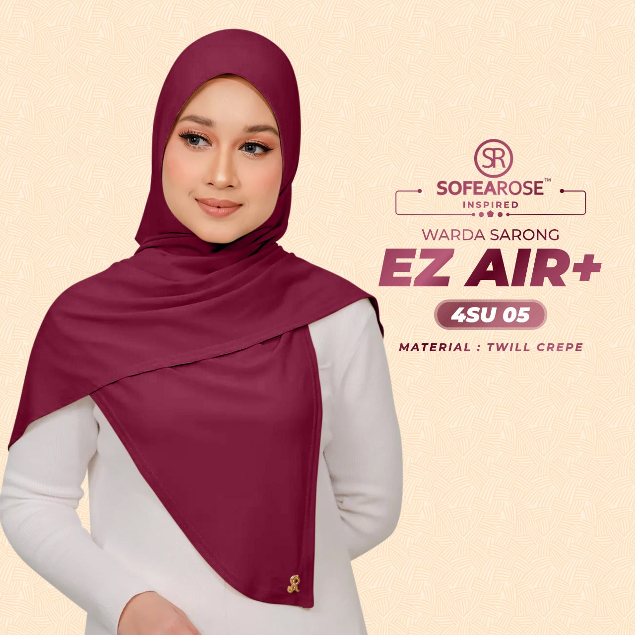 Sofearose Inspired Warda Sarong Series Instant Plain Collection (4SU)