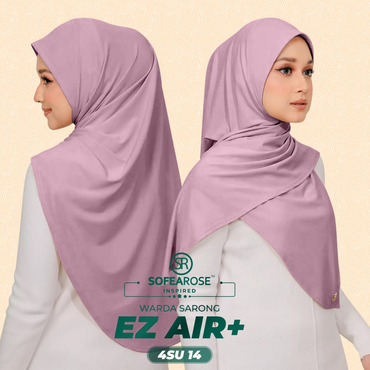Sofearose Inspired Warda Sarong Series Instant Plain Collection (4SU)