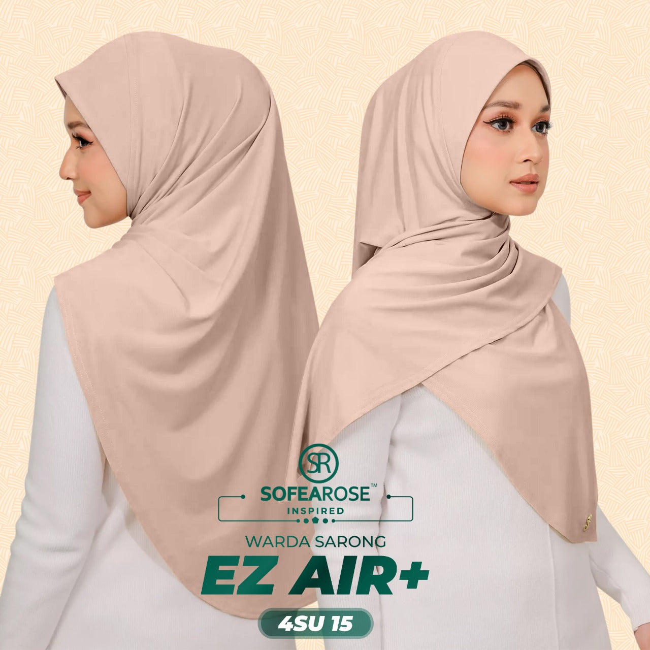 Sofearose Inspired Warda Sarong Series Instant Plain Collection (4SU)