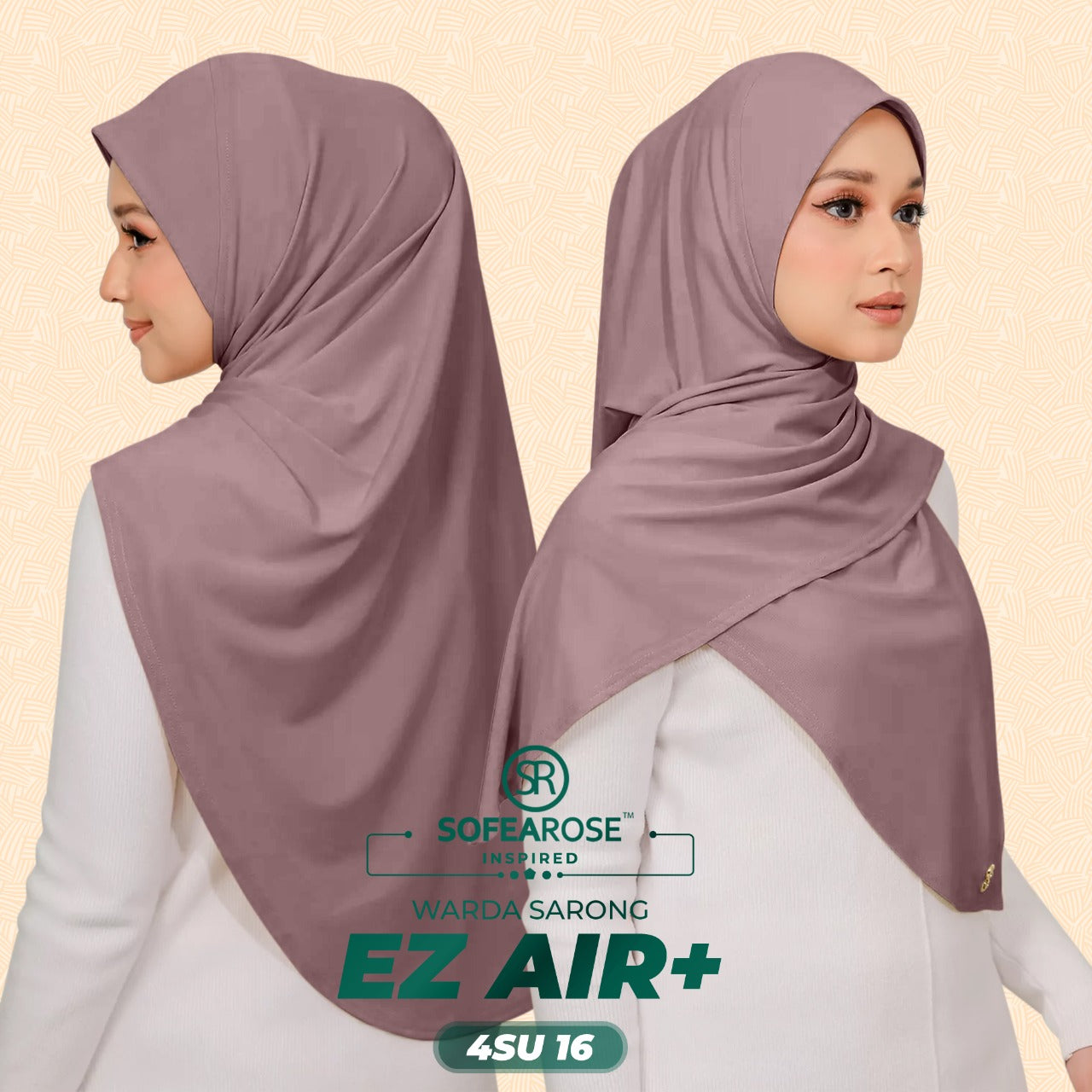 Sofearose Inspired Warda Sarong Series Instant Plain Collection (4SU)