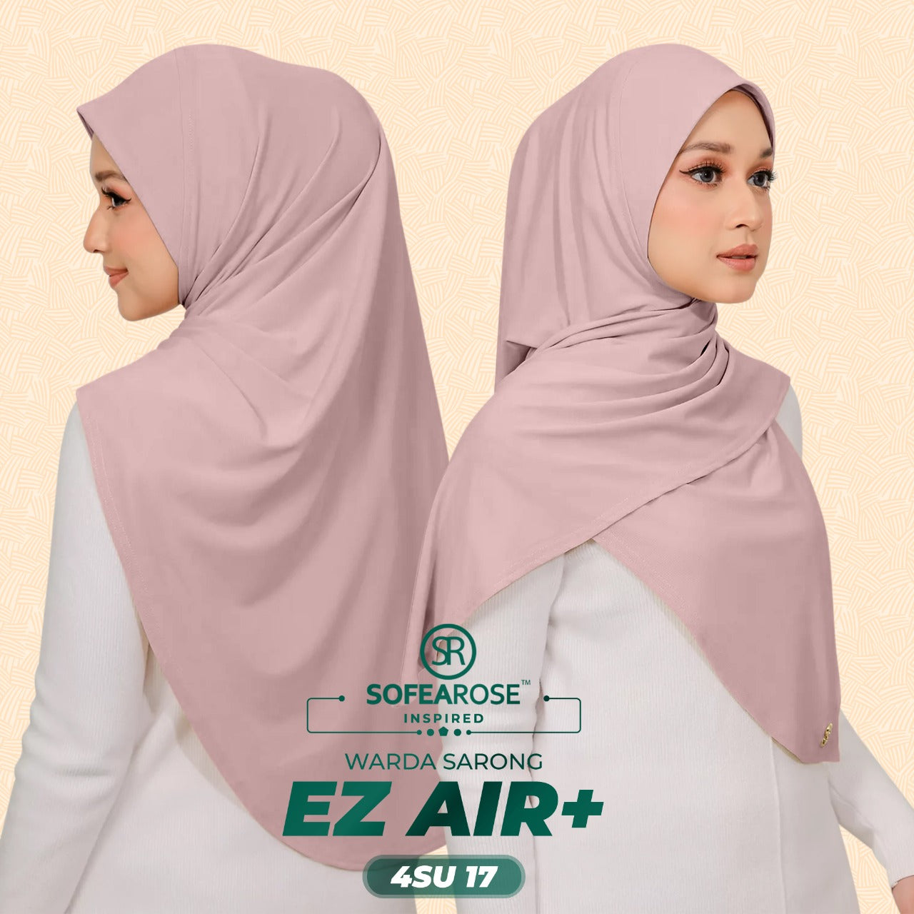 Sofearose Inspired Warda Sarong Series Instant Plain Collection (4SU)