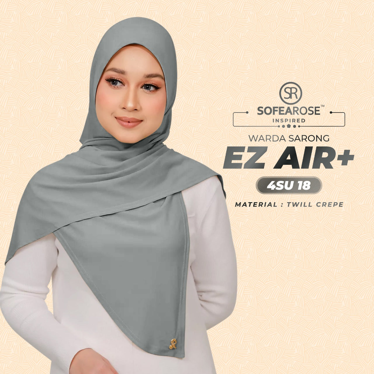 Sofearose Inspired Warda Sarong Series Instant Plain Collection (4SU)