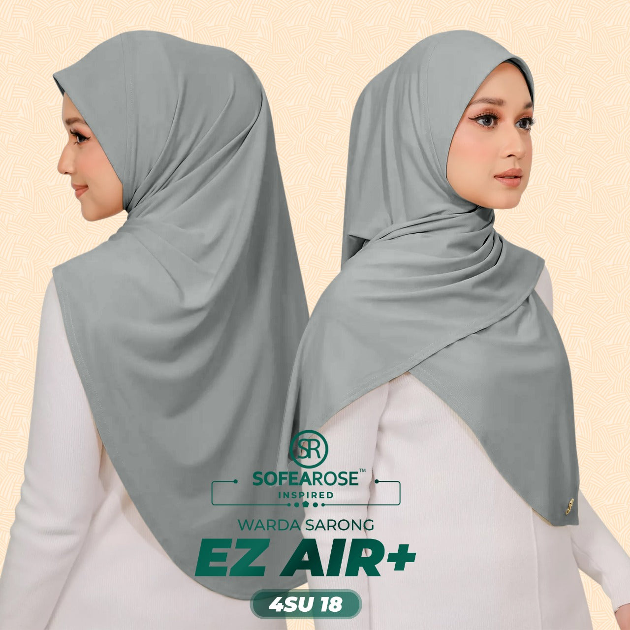 Sofearose Inspired Warda Sarong Series Instant Plain Collection (4SU)