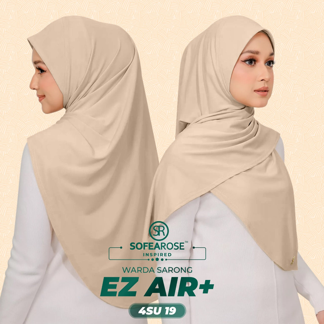 Sofearose Inspired Warda Sarong Series Instant Plain Collection (4SU)