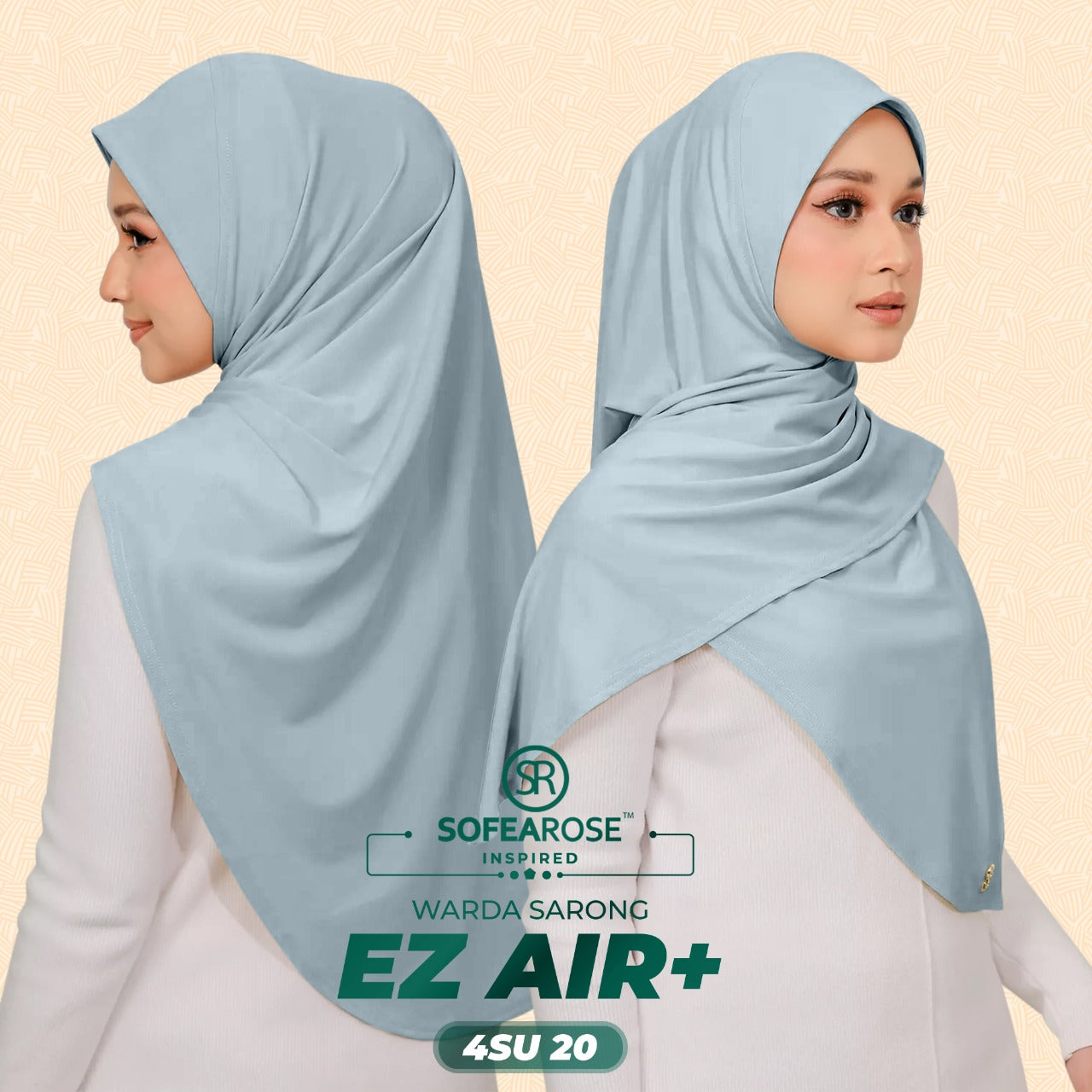 Sofearose Inspired Warda Sarong Series Instant Plain Collection (4SU)