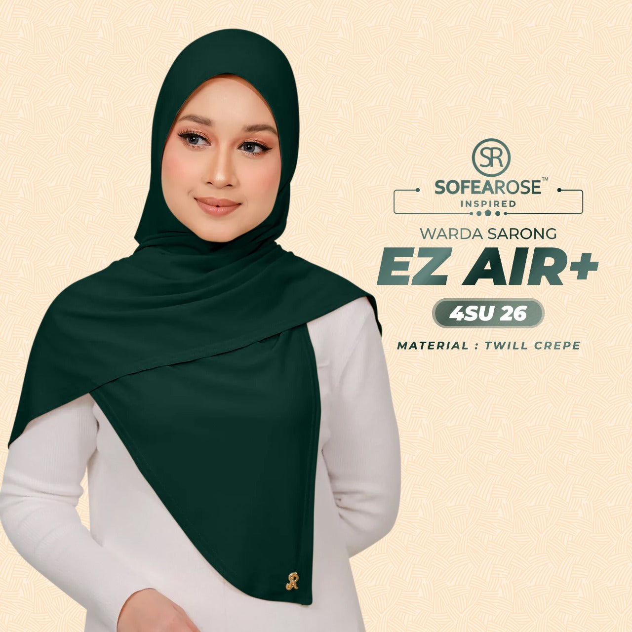 Sofearose Inspired Warda Sarong Series Instant Plain Collection (4SU)