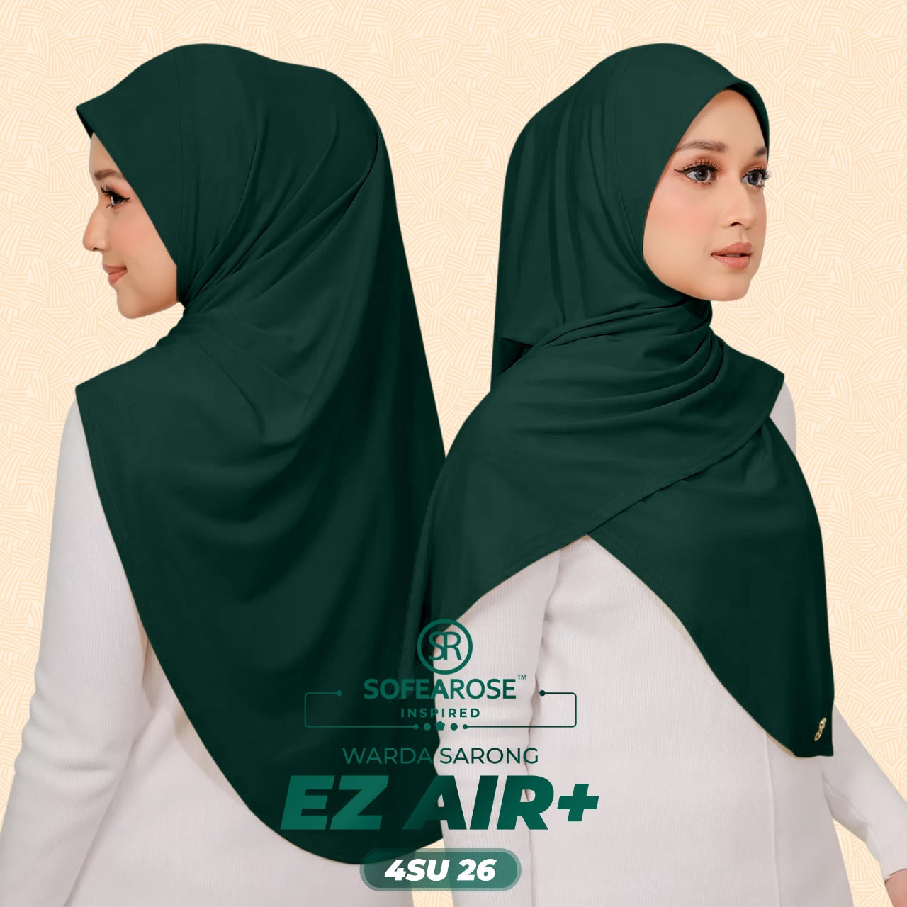 Sofearose Inspired Warda Sarong Series Instant Plain Collection (4SU)