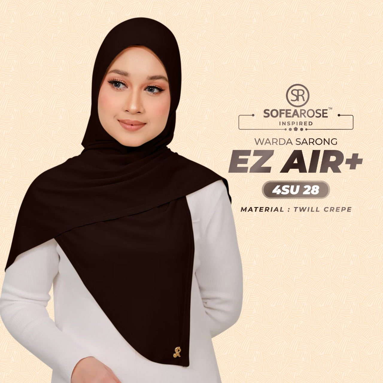 Sofearose Inspired Warda Sarong Series Instant Plain Collection (4SU)