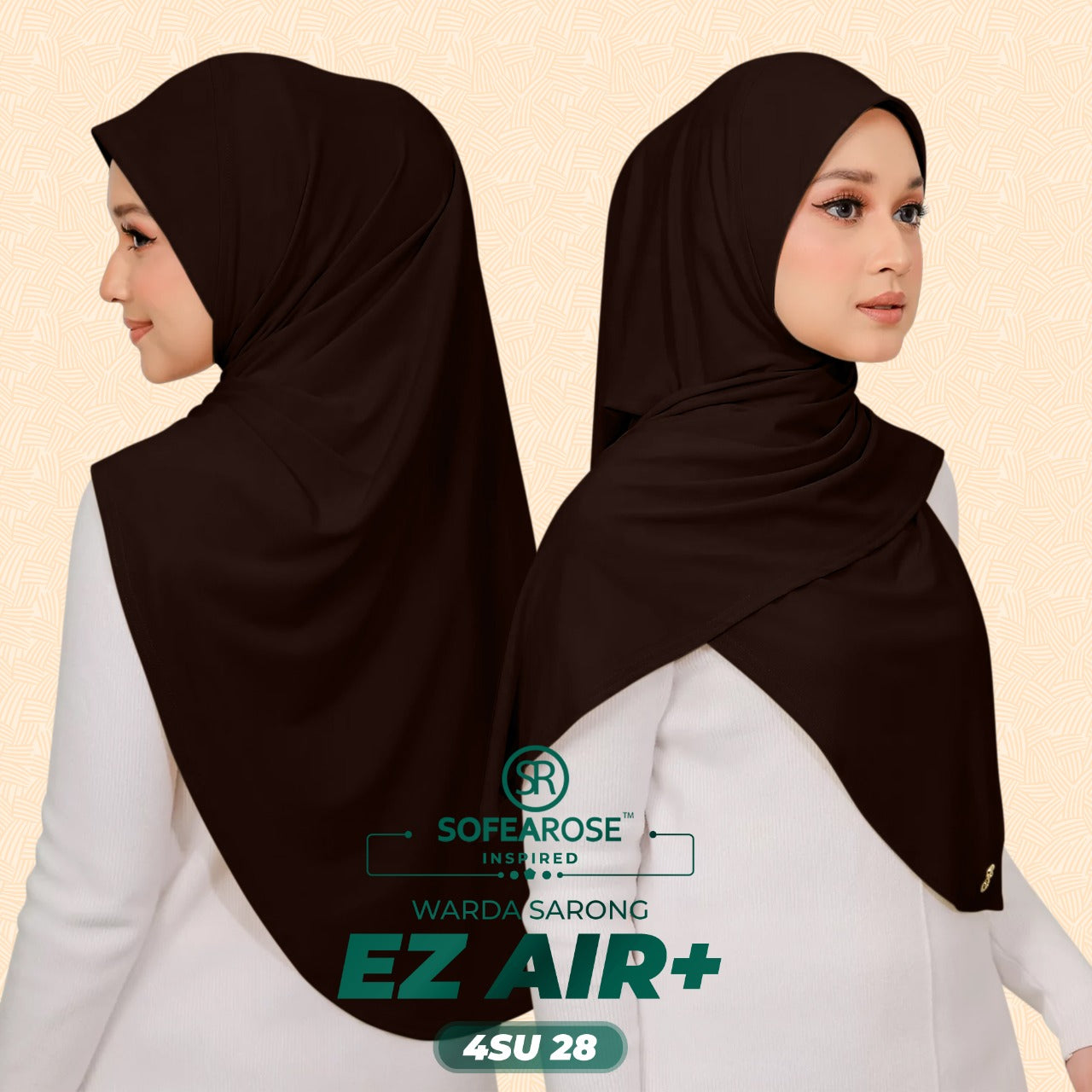 Sofearose Inspired Warda Sarong Series Instant Plain Collection (4SU)