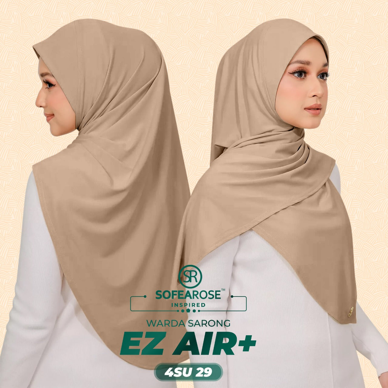 Sofearose Inspired Warda Sarong Series Instant Plain Collection (4SU)