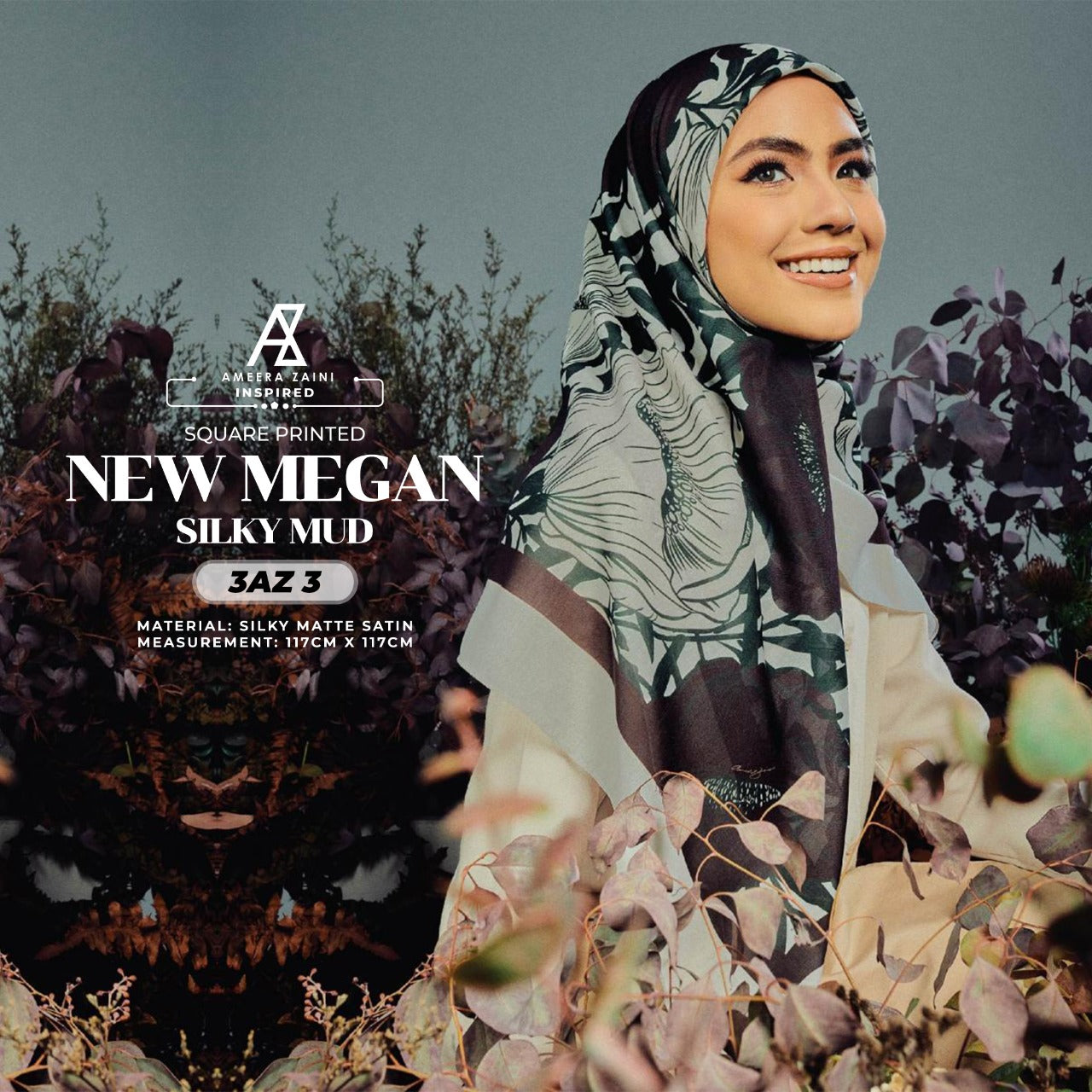 Ameera Zaini Inspired AZ MEGAN Square Collection (3AZ)