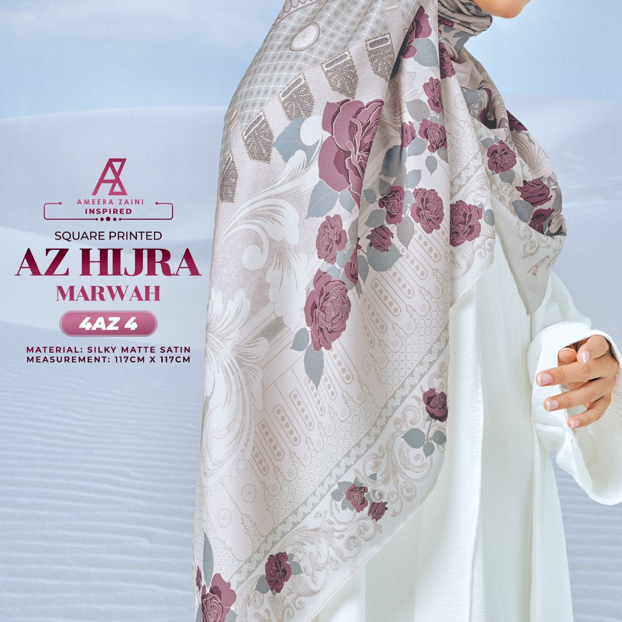 Ameera Zaini Inspired AZ HIJRA Square Collection (4AZ)