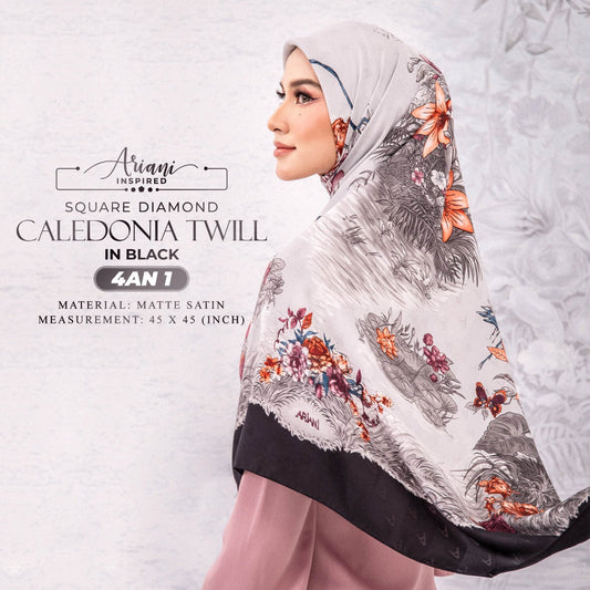 Ariani Inspired CALEDONIA TWILL Printed Square Collection (4AN)