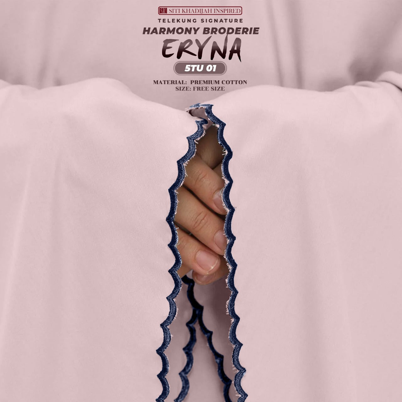 Telekung Inspired SK Harmony Broderie Eryna Collection Free Woven bag (5TU)