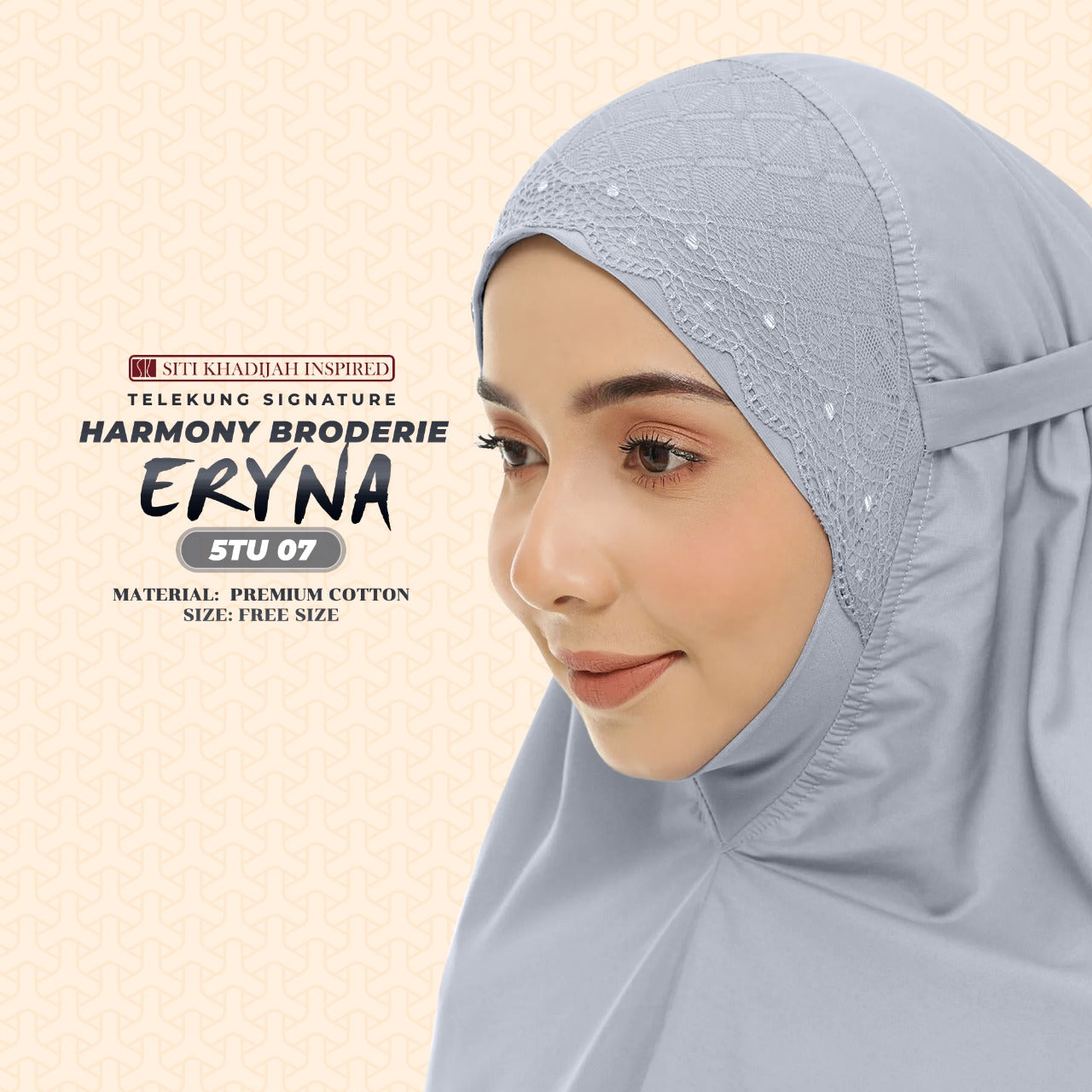 Telekung Inspired SK Harmony Broderie Eryna Collection Free Woven bag (5TU)