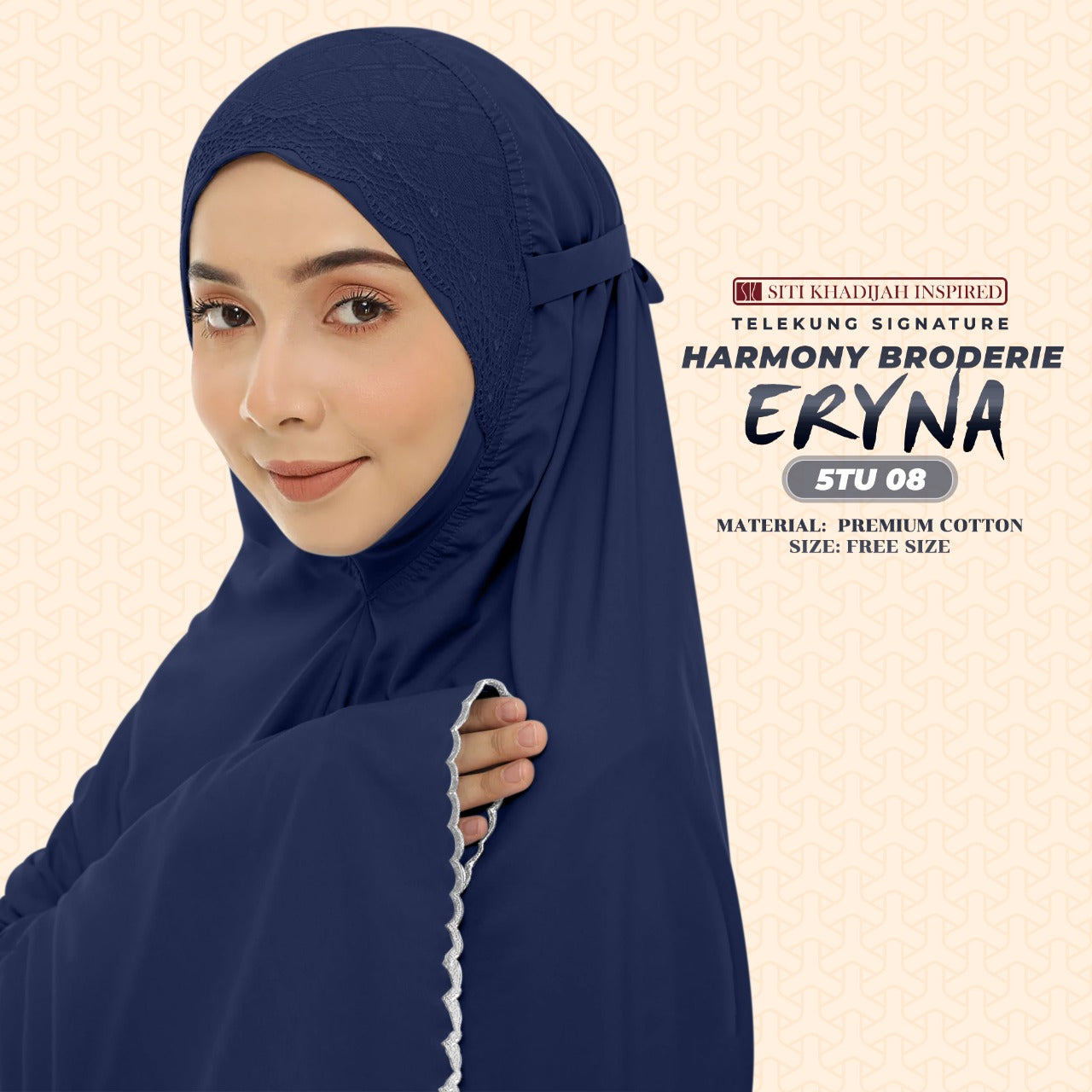 Telekung Inspired SK Harmony Broderie Eryna Collection Free Woven bag (5TU)