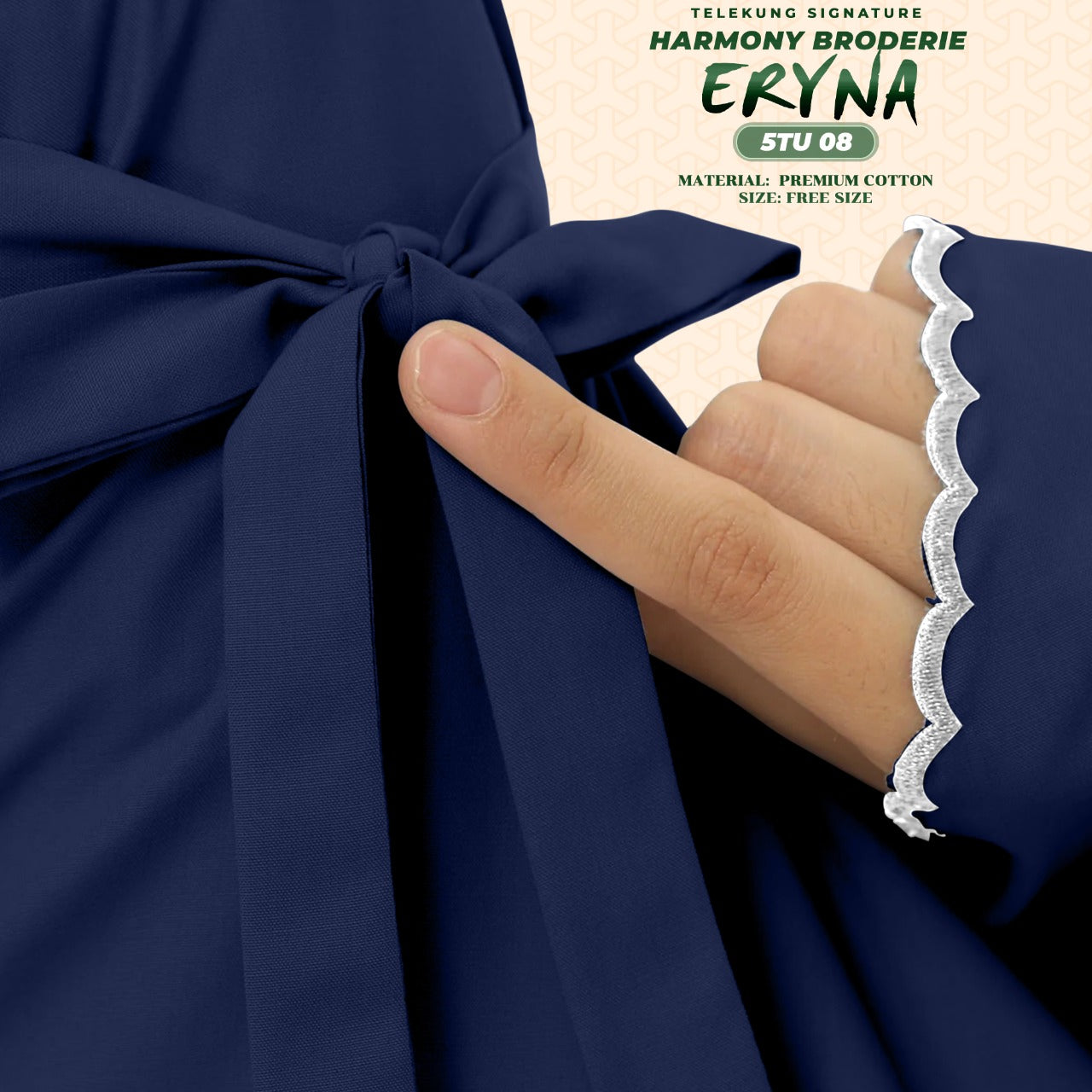 Telekung Inspired SK Harmony Broderie Eryna Collection Free Woven bag (5TU)