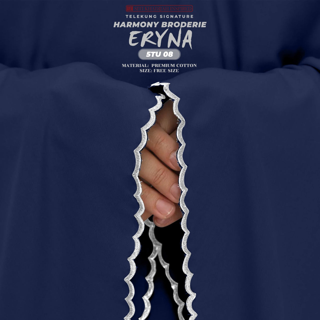 Telekung Inspired SK Harmony Broderie Eryna Collection Free Woven bag (5TU)