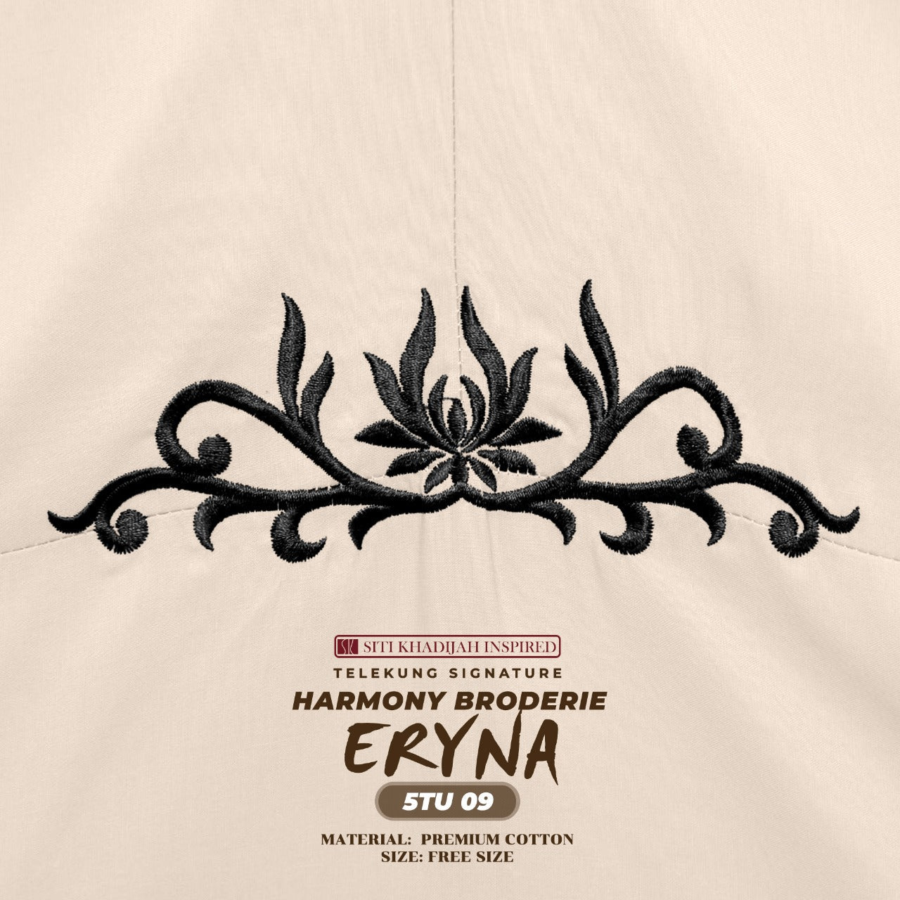 Telekung Inspired SK Harmony Broderie Eryna Collection Free Woven bag (5TU)