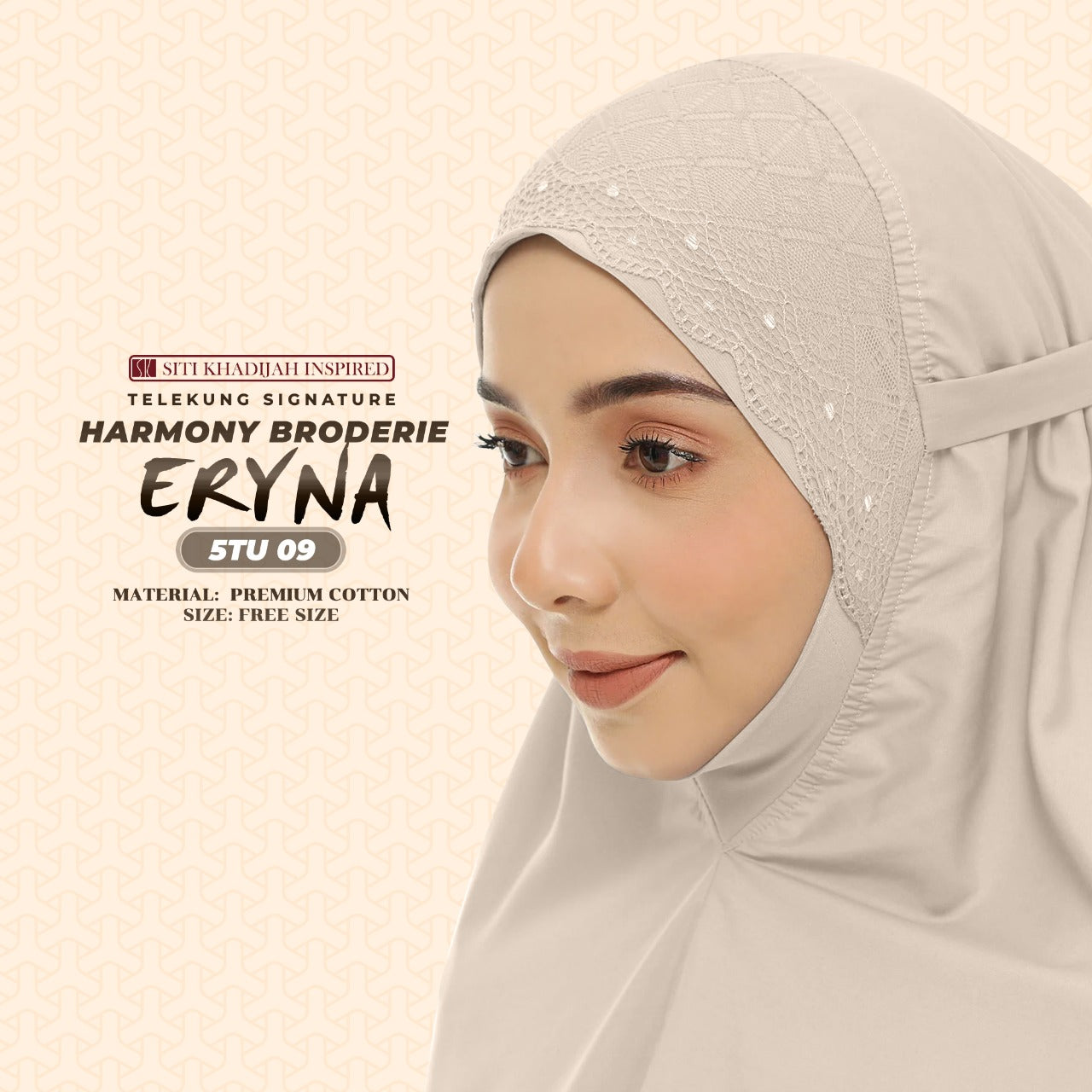 Telekung Inspired SK Harmony Broderie Eryna Collection Free Woven bag (5TU)