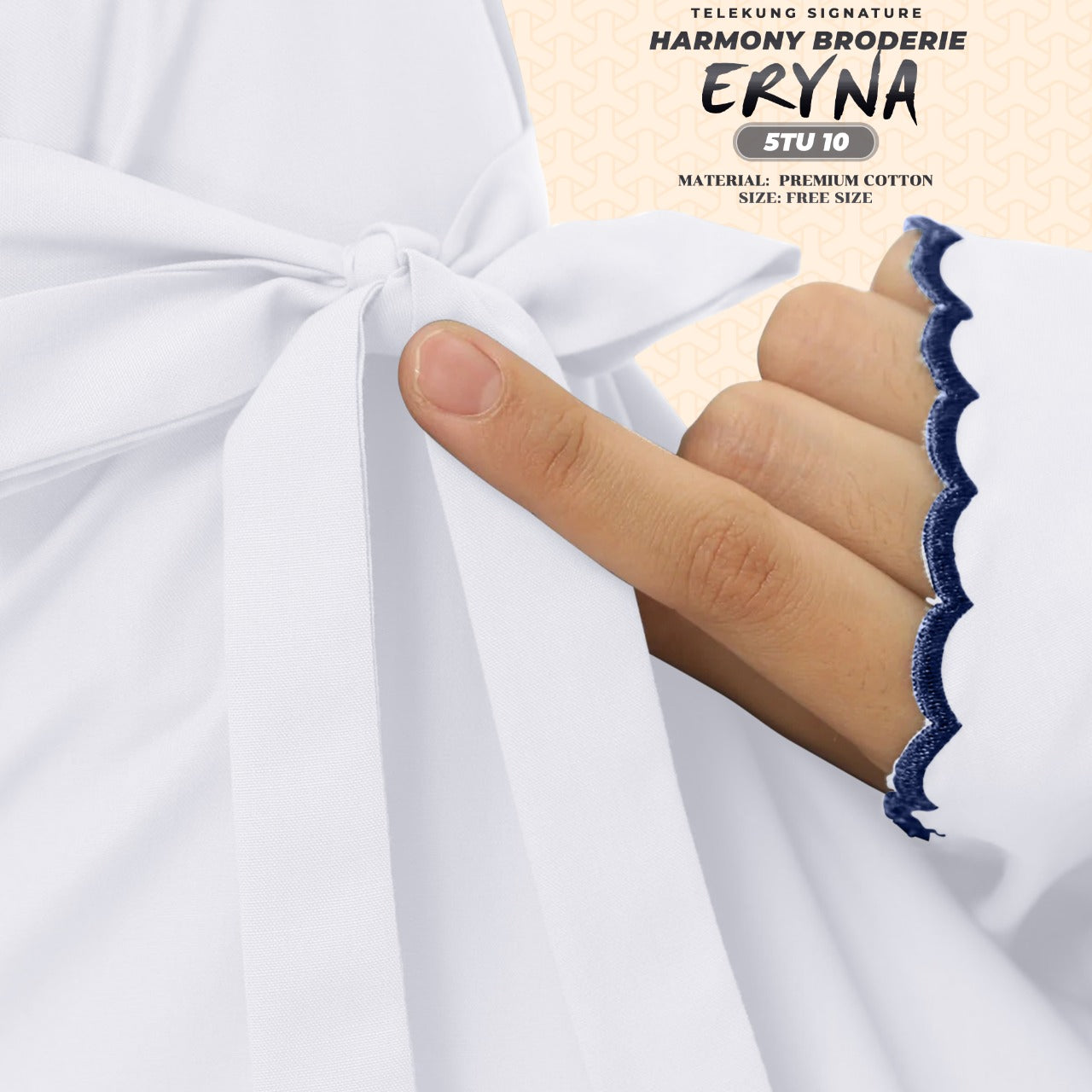Telekung Inspired SK Harmony Broderie Eryna Collection Free Woven bag (5TU)